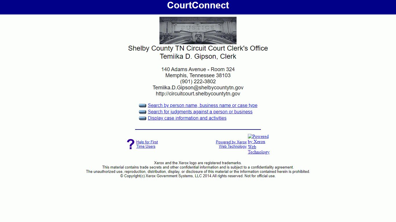 CourtConnect - Shelby County, Tennessee