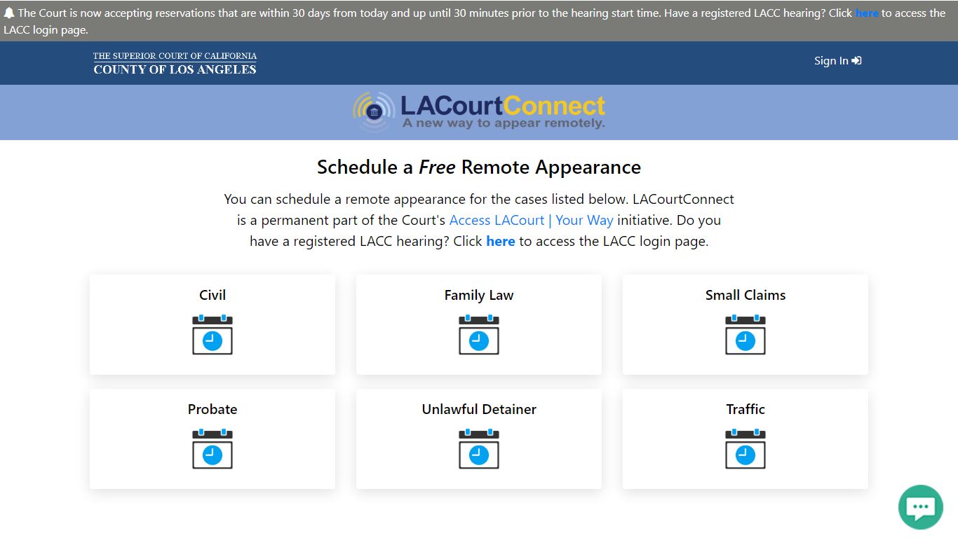 LACC - Welcome Page - Los Angeles County Superior Court